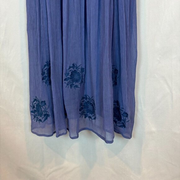 Sundance Led By Dreams Women's Floral Embroidered Drop Waist Midi Dress Petite L - Picture 6 of 14